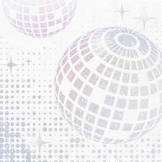 Guardanapos Prateados Disco...