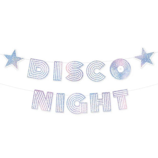 Banner Disco Night Prateado