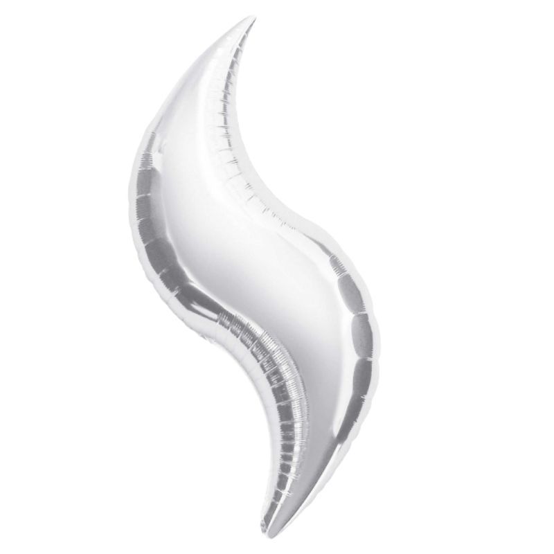 Balão Curve Prateado 106cm