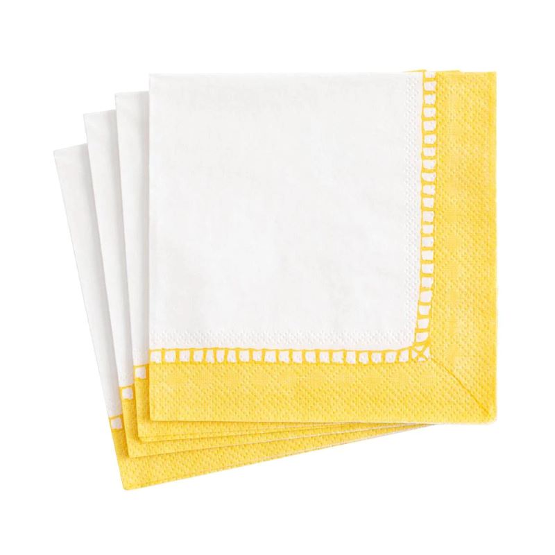 Guardanapos Bordado Amarelo 25cm