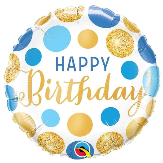 Balão Metálico Birthday Blu...