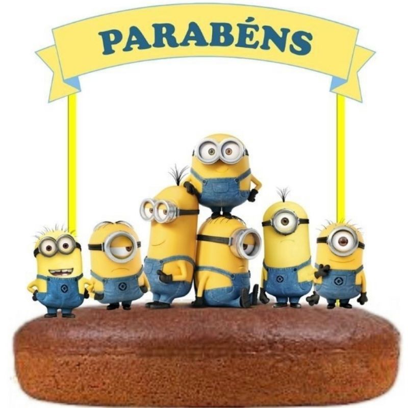 Topo de Bolo Minions