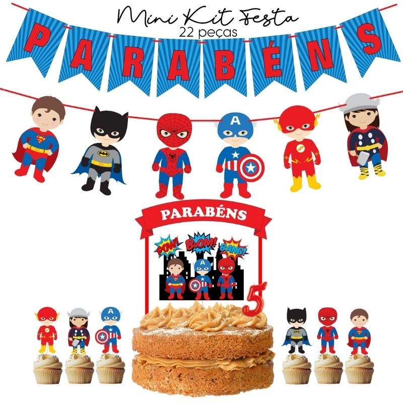 Mini Kit Festa Vingadores