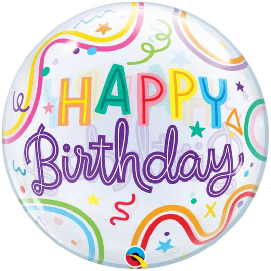 Balão Bubble Bday Swingle L...