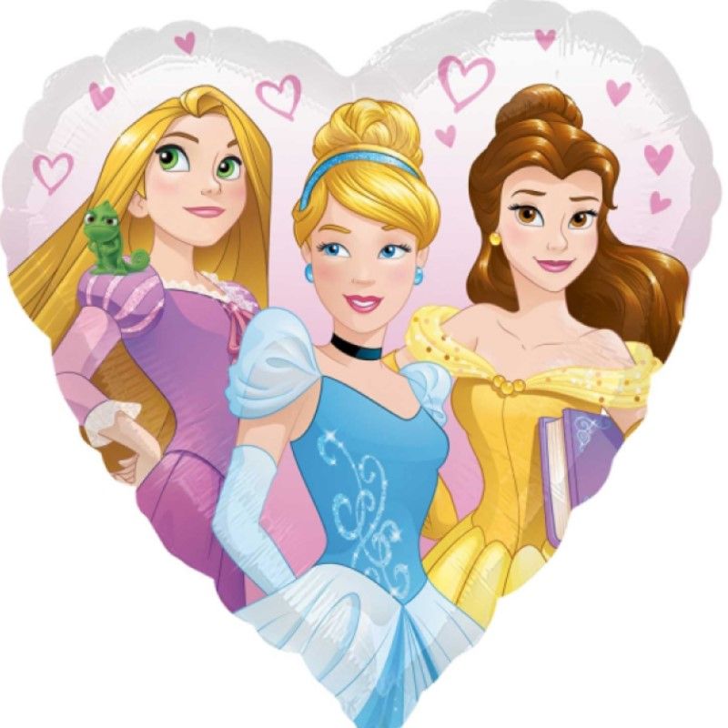 Balão Coração Princesas