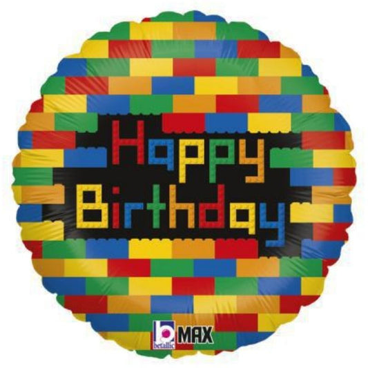 Balão Metálico Birthday Blocks