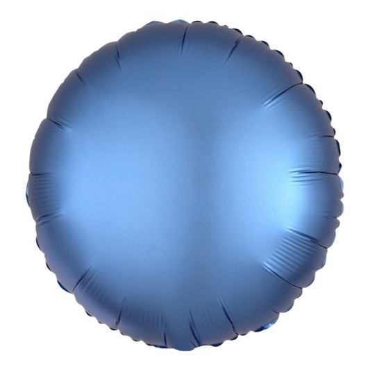 Balão Redondo Azul Acetinad...