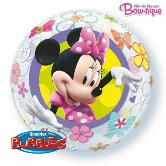 Balão Bubble Minnie Bow Tiq...