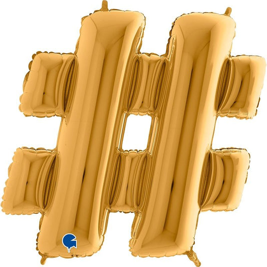 Balão metálico # dourado 102cm