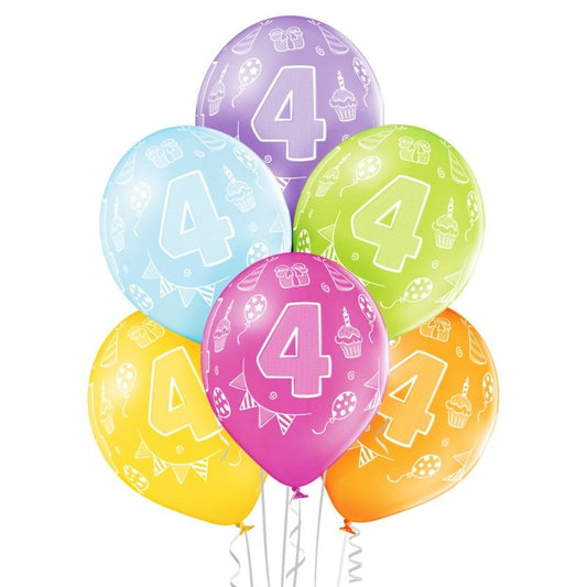 Balões látex 4º aniversário...