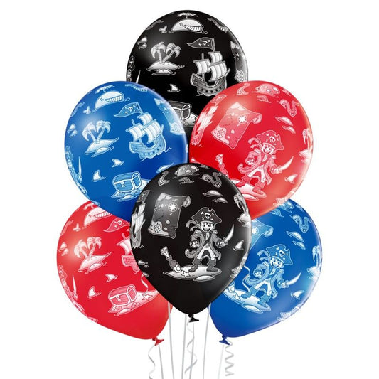 Balões látex piratas 30cm 6uni