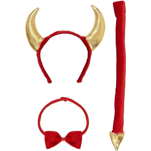 Kit Diaba Vermelho e Dourado