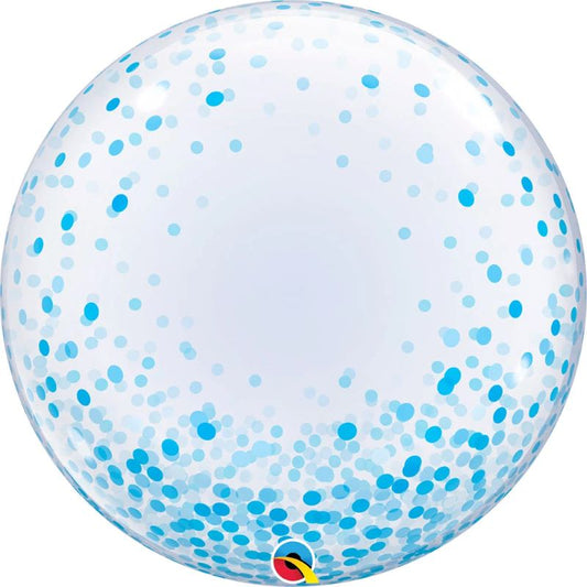 Balão Deco Bubble Blue Conf...