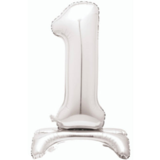 Balão Número 1 Prata 76cm