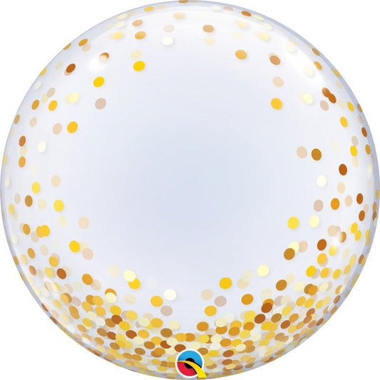 Balão Deco Bubble Gold Conf...
