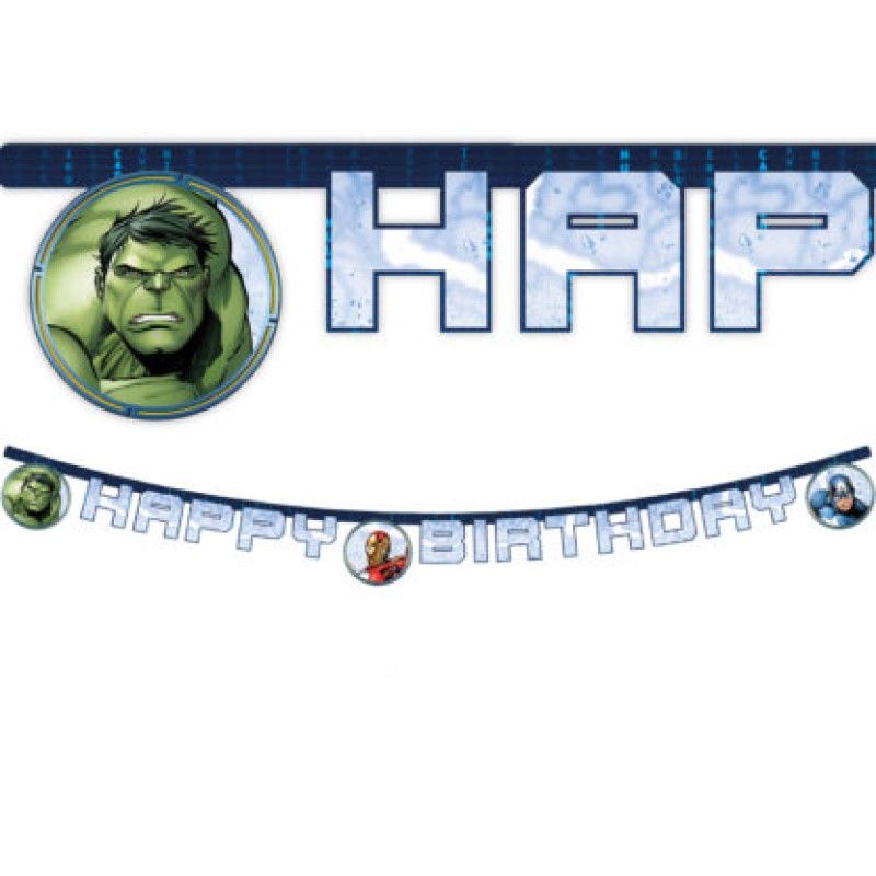 Banner Happy Birthday Vingadores Stones