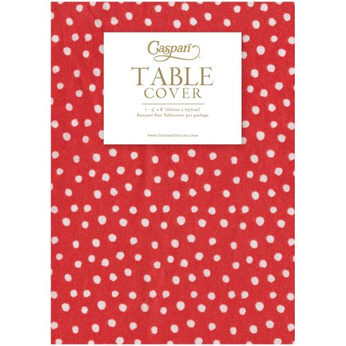 Toalha de Mesa Vermelha c/ Bolas