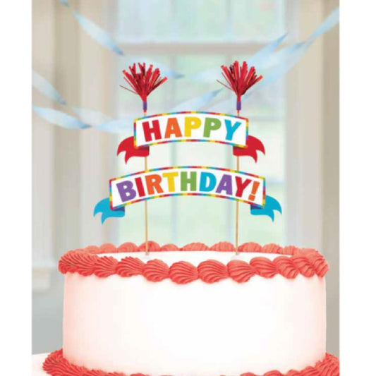 Banner Happy Birthday p/ Bolo