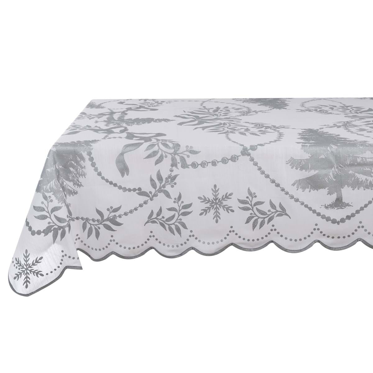 Toalha de Mesa Motivos Prateados 240cm