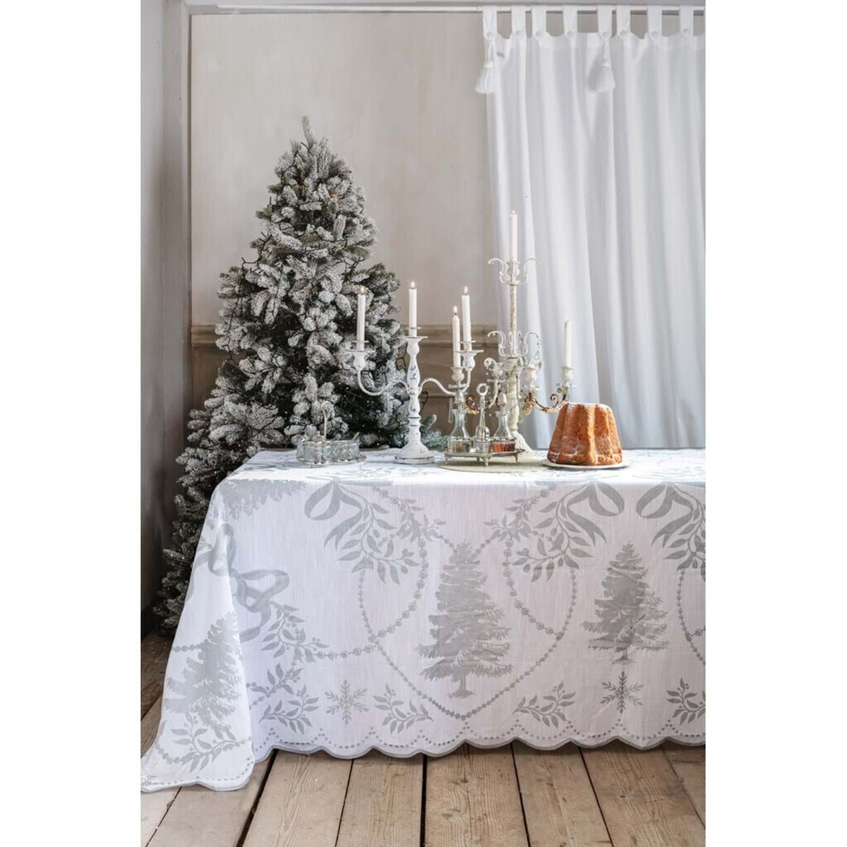 Toalha de Mesa Motivos Prateados 240cm