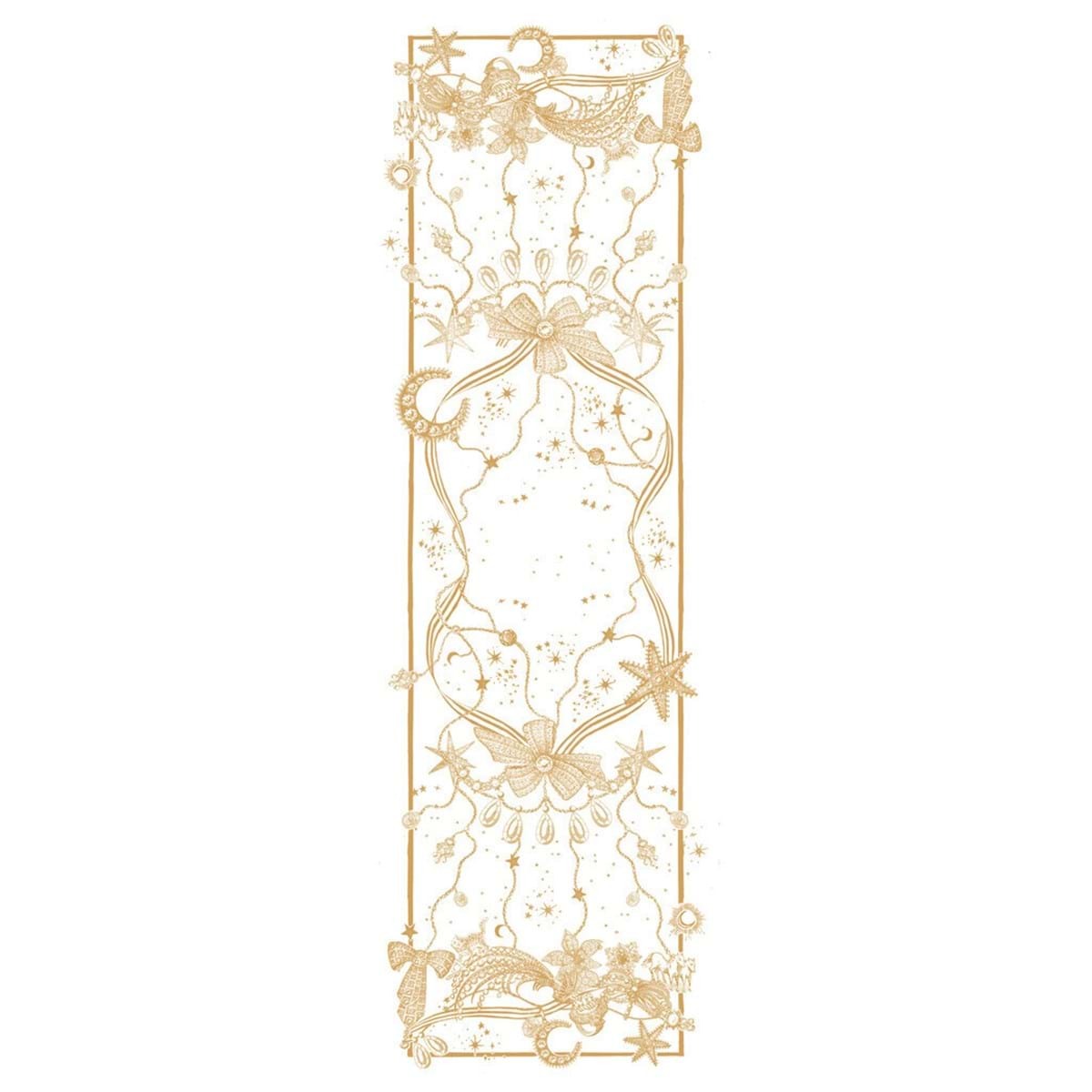 Caminho de Mesa Motivos Dourado