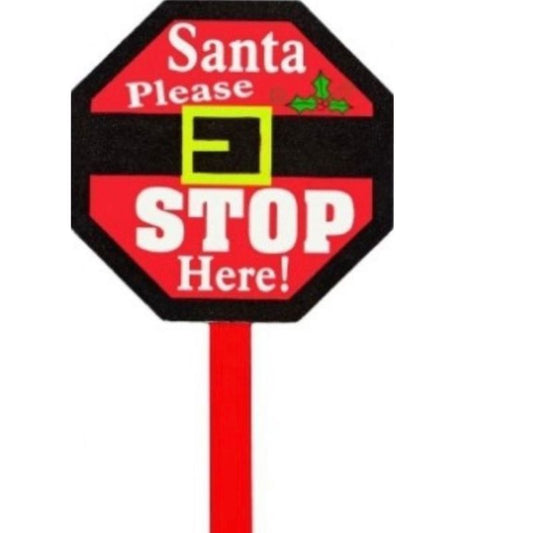 Placa STOP Pai Natal