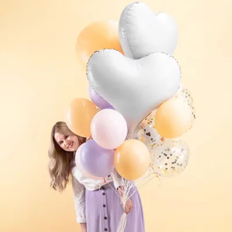 Balão Coração Branco 75x64.5cm