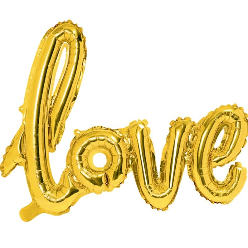 Balão love dourado