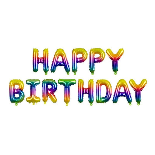 Balões Rainbow HAPPY BIRTHDAY
