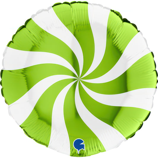Balão Swirly Branco-Verde L...