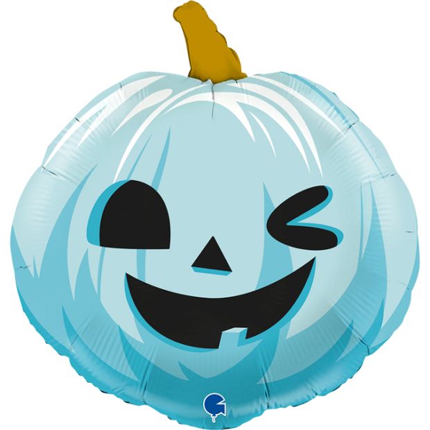 Balão Metálico Funny Pumpkin Azul