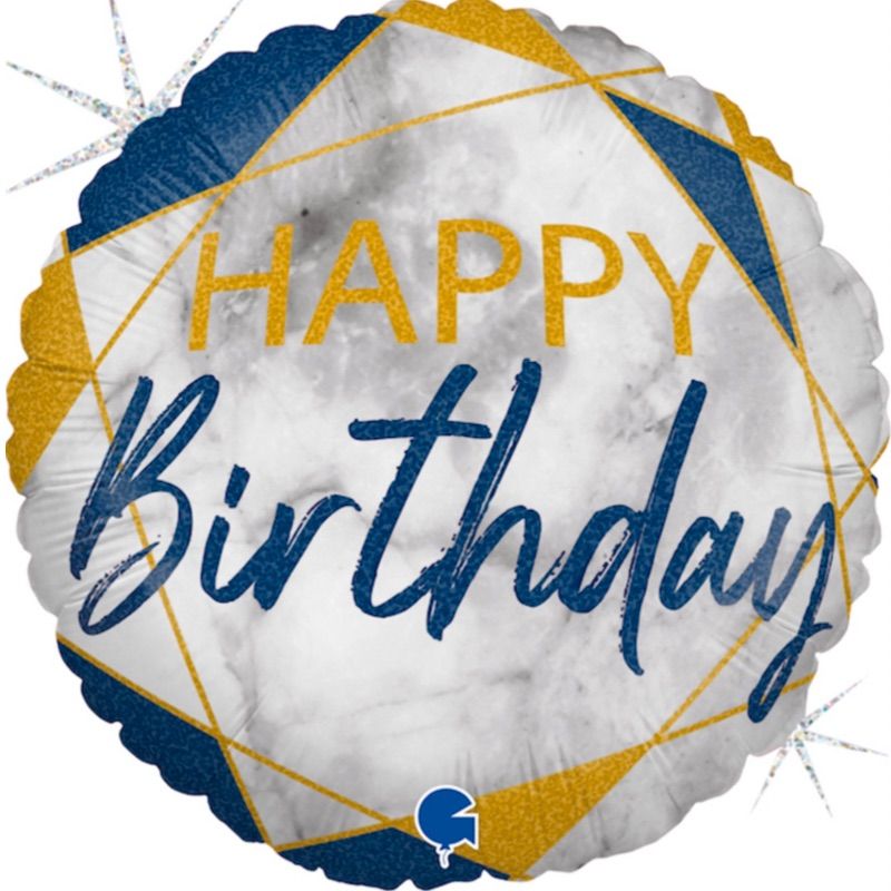 Balão Marble HB Azul