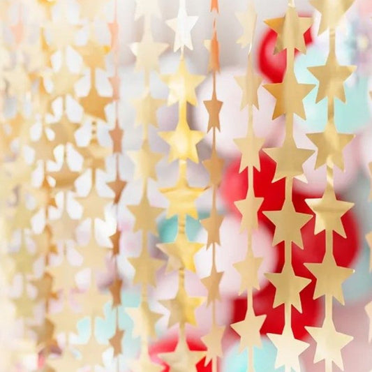 Cortina Estrelas Douradas