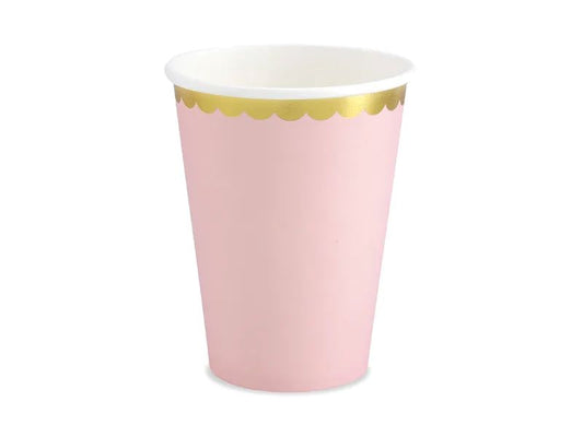 Copos Rosa Bebé c/borda dou...