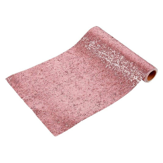 Caminho de Mesa Rosa Glitter