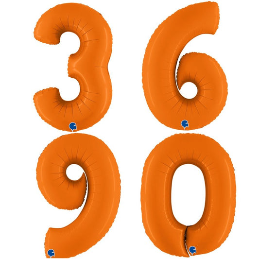 Balões Números Laranja Mate...