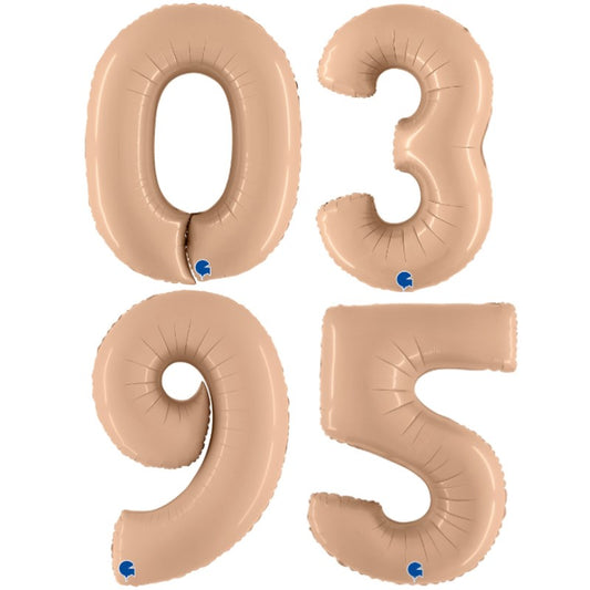 Balões Números Creme Nude 1...