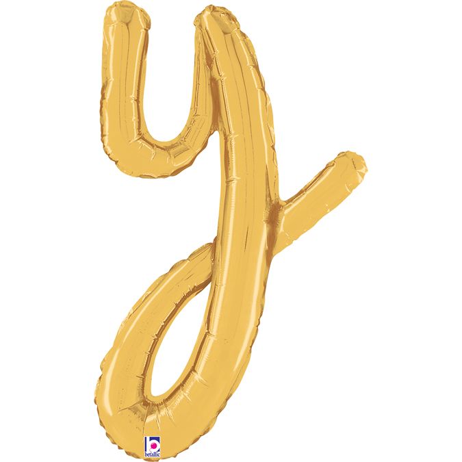 Balões Letras Scrip Douradas