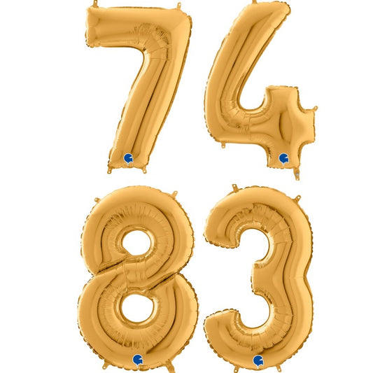 Balões Números Dourados 66cm