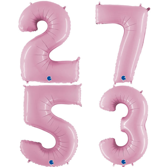 Balões Números Rosa Bebé 36cm