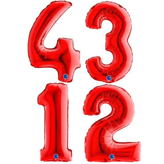 Balões Números Vermelho 36cm