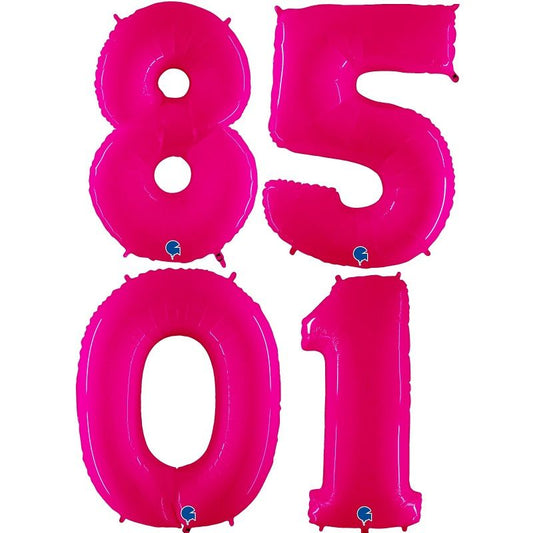 Balões Números Rosa Néon 102cm