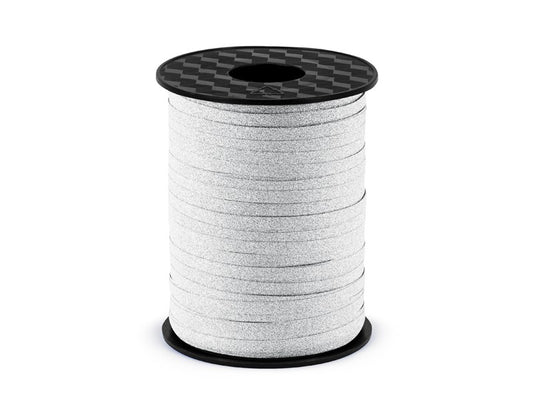 Fita p/balões prateada 5mmx...