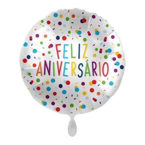 Balão Feliz Aniversário 46cm