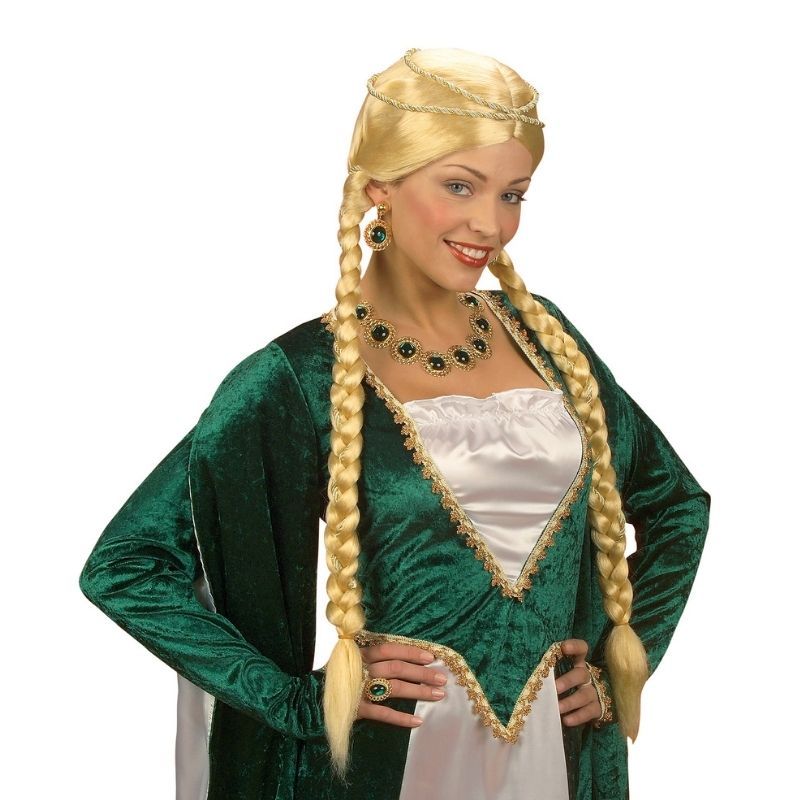 Peruca Loura Regina do Renascimento