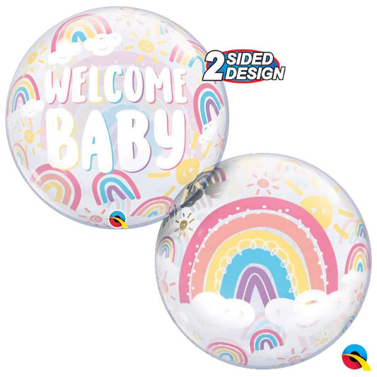 Balão Bubble Welcome Baby 56cm