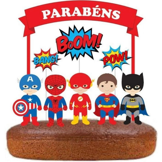Topo de Bolo Heróis Marvel ...