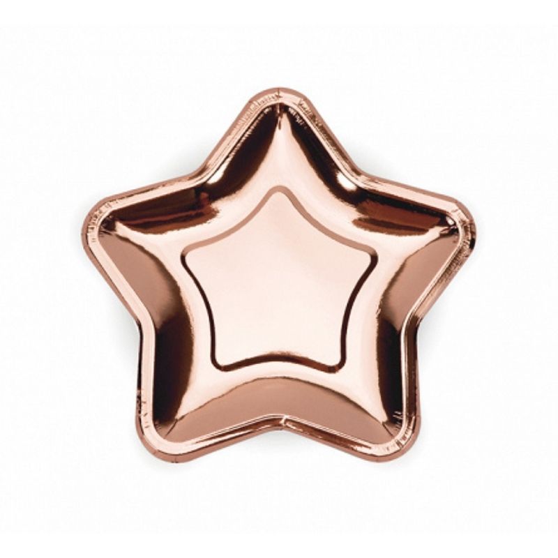 Pratos Estrela Rose Gold 18cm