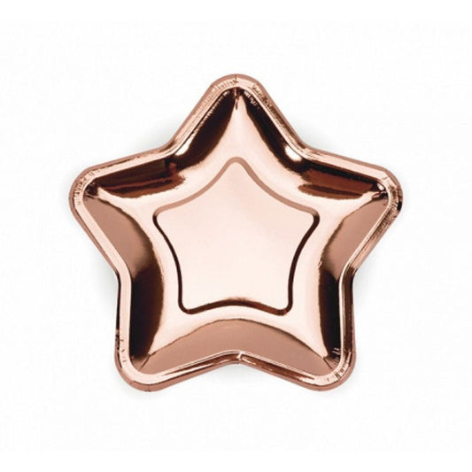 Pratos Estrela Rose Gold 18cm