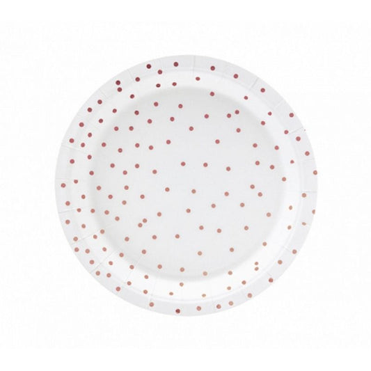 Pratos Brancos Bolas 18cm
